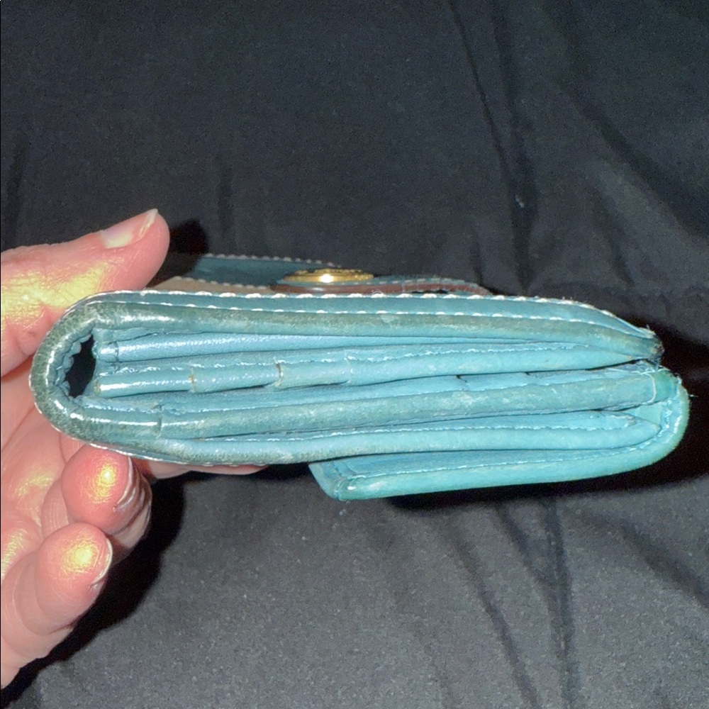 🖤VINTAGE COACH TEAL/ BROWN WALLET🖤 - Picture 11 of 12